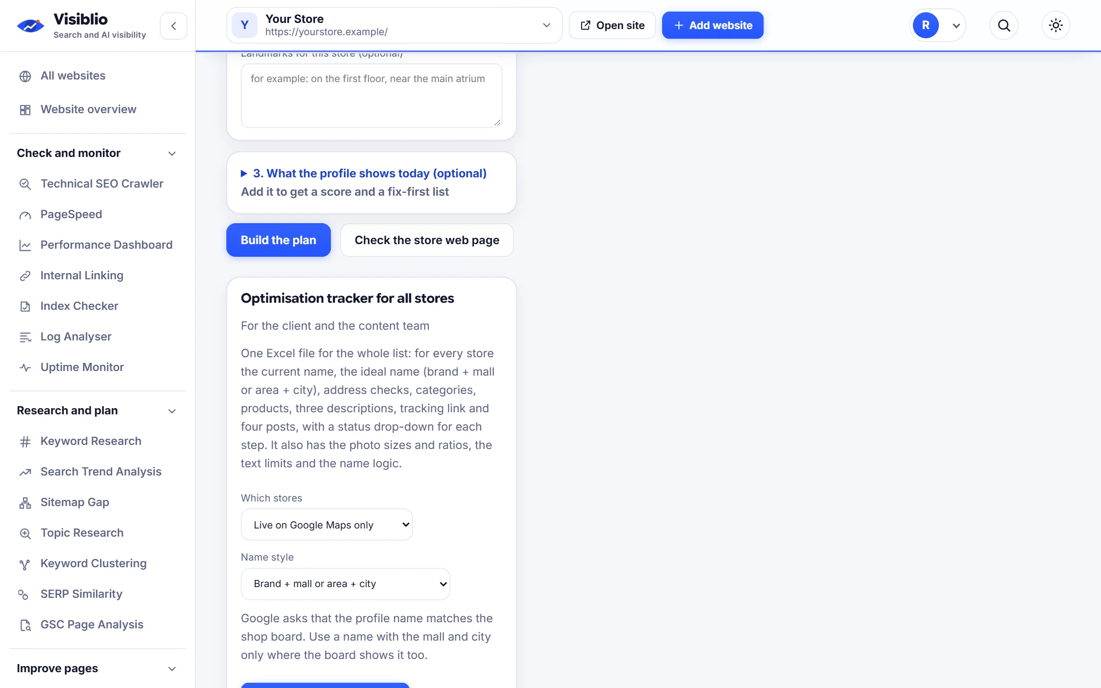 GBP Store Optimiser: Text ready to paste