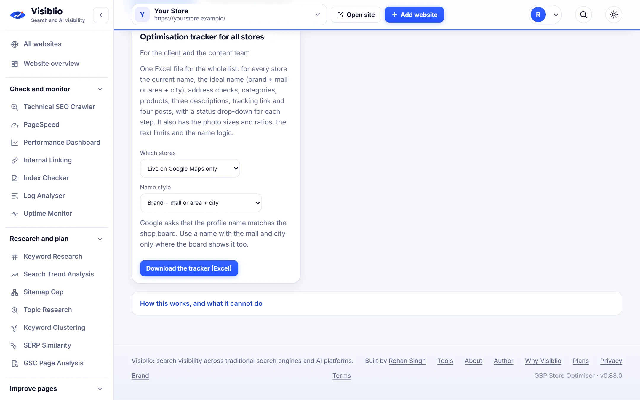 GBP Store Optimiser: Repeat for every store