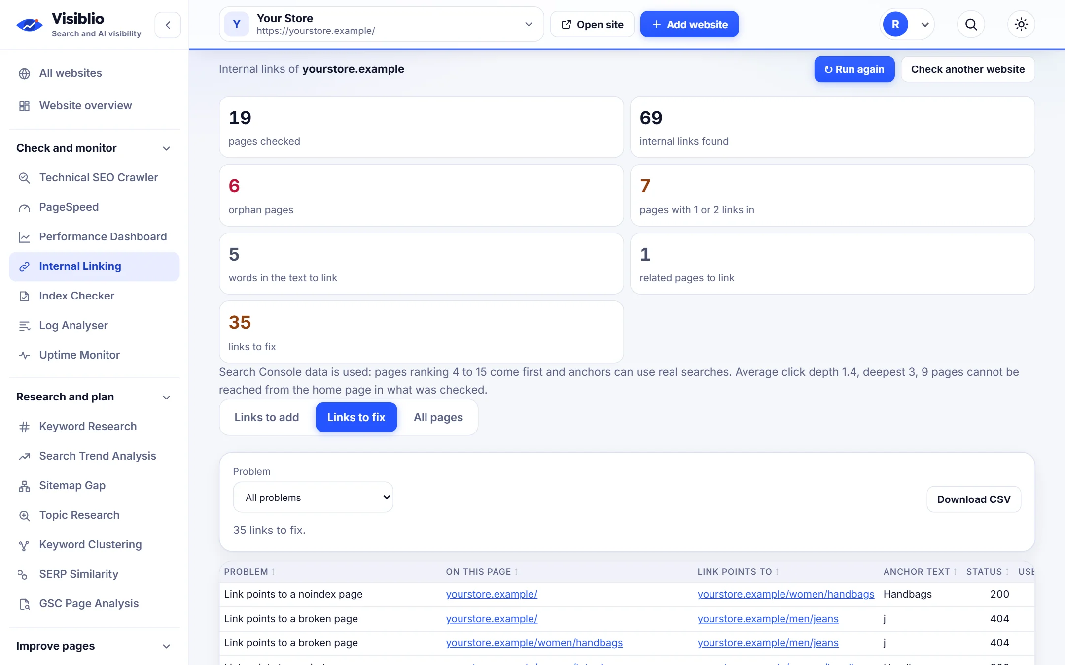 Internal Linking: Link opportunities already written into your content