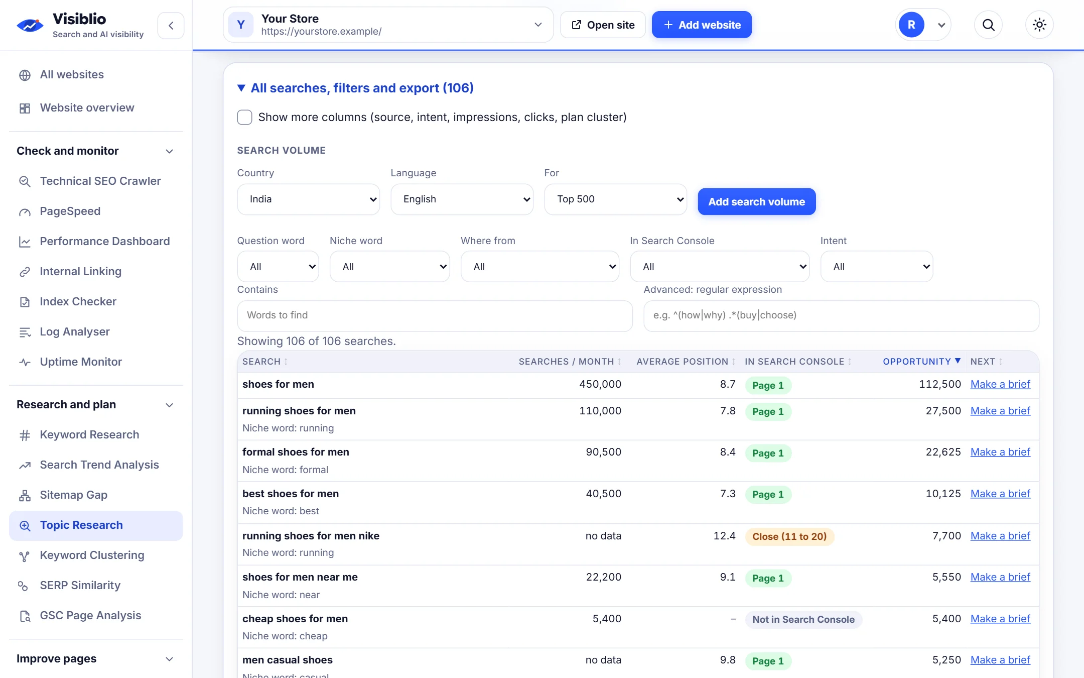 Topic Research: Turn research into pages to build