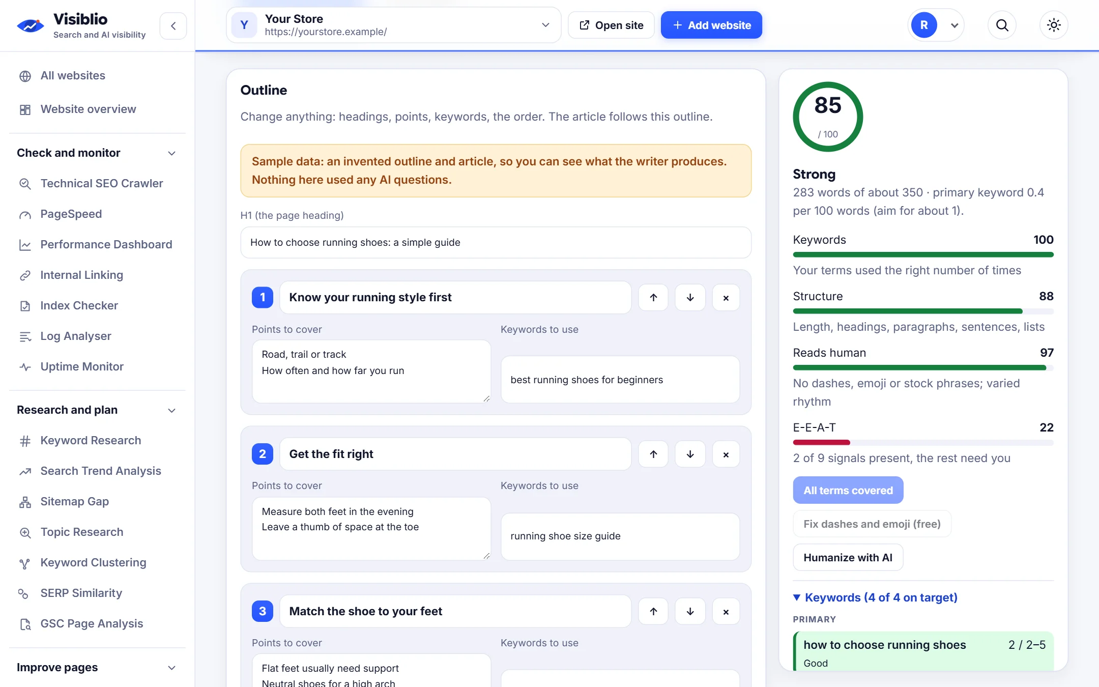AI Writer: Show real experience and sources